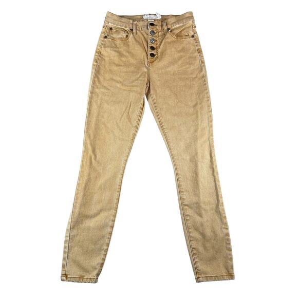 Altar'd State Jeans Womens 27/5 Brown Button Fly Stretch Skinny Pockets Hi Rise - Picture 1 of 13